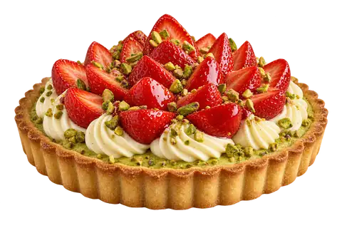 Example strawberry pistachio tart